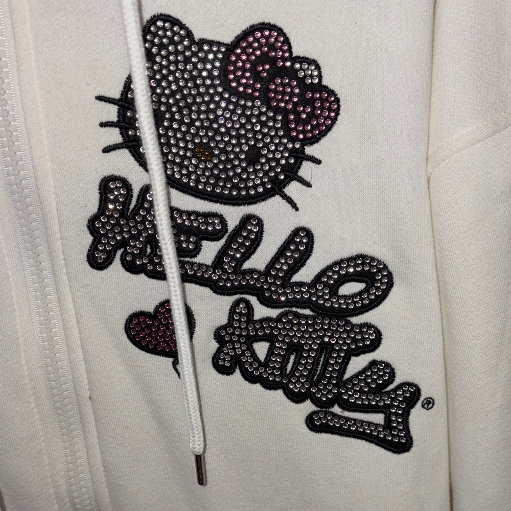 Hello Kitty White Hoodie with Pink and Black Accents - Picture 2 of 6